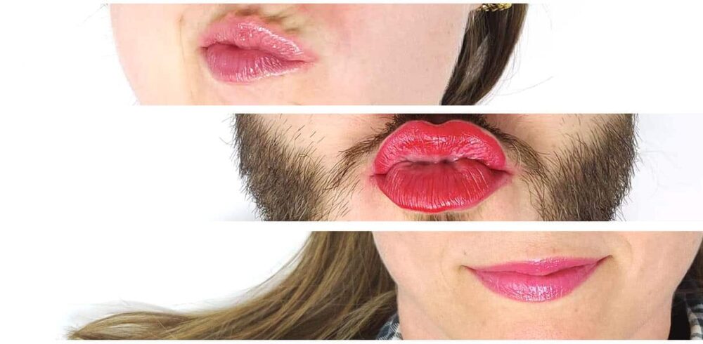 lipstick on lips